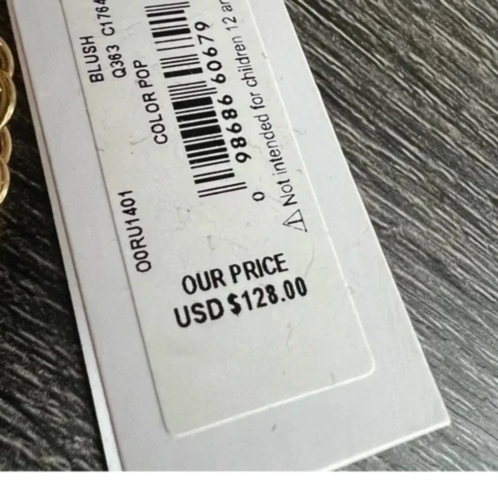 NWT Kate Spade Women’s Chunky Peach Stone‎ Statement Necklace 12K Gold Plated